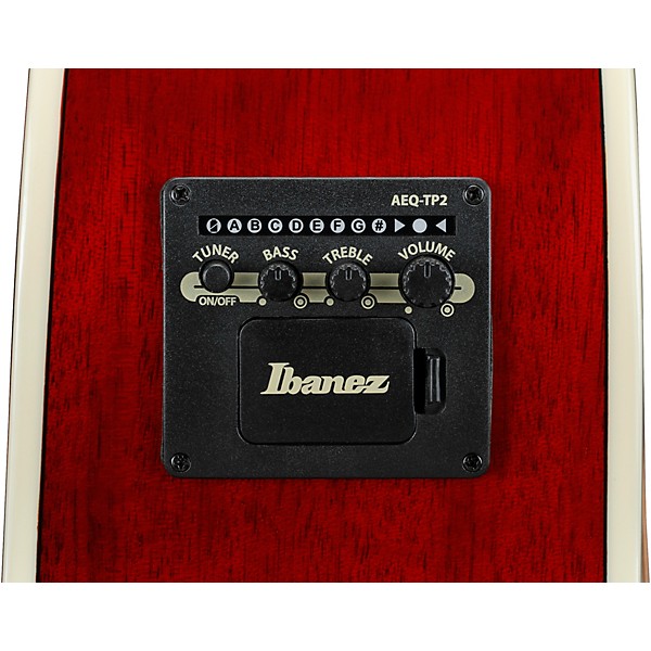 Ibanez AJ70M1E Jumbo Acoustic-Electric Guitar - Wine Red