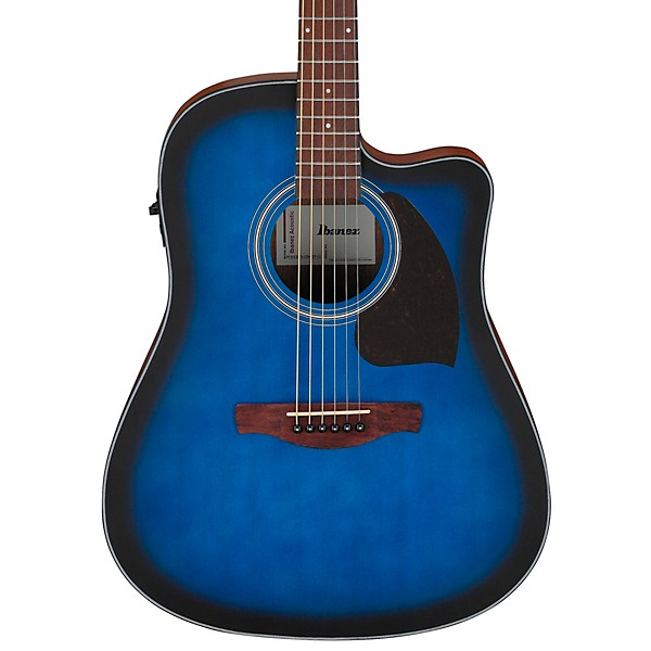 Ibanez PF50CE Dreadnought Acoustic-Electric Guitar Transparent Blue Burst