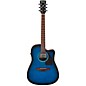 Ibanez PF50CE Dreadnought Acoustic-Electric Guitar Transparent Blue Burst