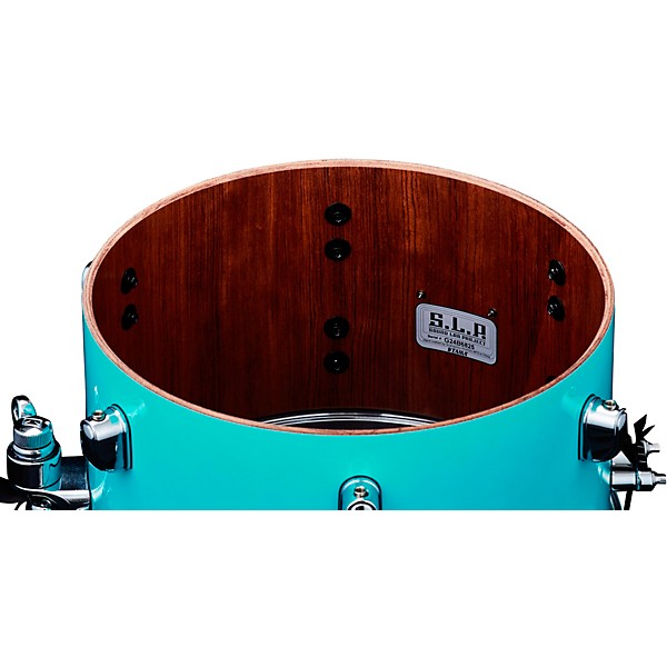 TAMA S.L.P. Mod Bubinga Snare Drum - Philo Tsoungui Artist Model 12 x 7 in. Electro Turquoise