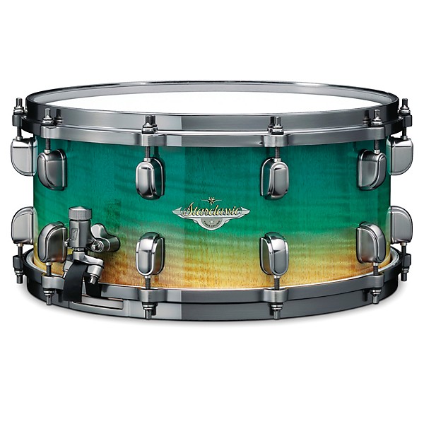 TAMA Starclassic Maple Snare Drum With Smoked Black Nickel Shell Hardware 14 x 6.5 in. Marine Shoreline Movingui Fade