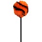 Danmar Percussion Orange Tiger Furry Bass Drum Beater thumbnail