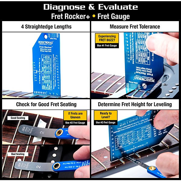 Music Nomad Premium Guitar Tech Fret Tool Set