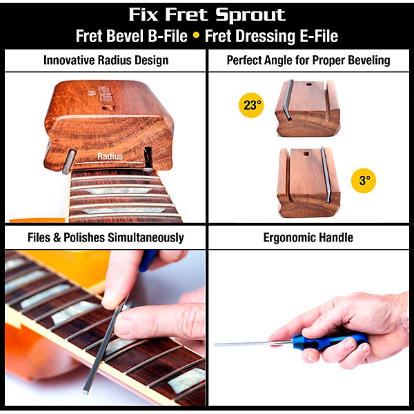 Music Nomad Premium Guitar Tech Fret Tool Set