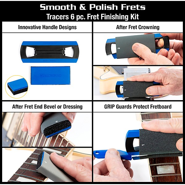 Music Nomad Premium Guitar Tech Fret Tool Set