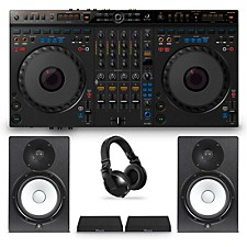 AlphaTheta DDJ-GRV6 Home DJ Bundle with Harbinger Monitors