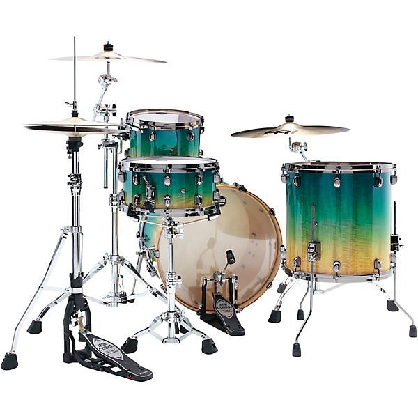 TAMA Starclassic Maple 3-Piece Shell Pack With 22" Bass Drum and Black Nickel Hardware Marine Shoreline Movingui Fade