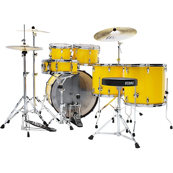 TAMA Imperialstar 6-Piece Complete Drum Set With 22" Bass Drum Electric Yellow