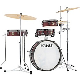 TAMA Club-JAM Pancake 4-Piece Shell Pack With 18" Bass Drum Burgundy Walnut Wrap