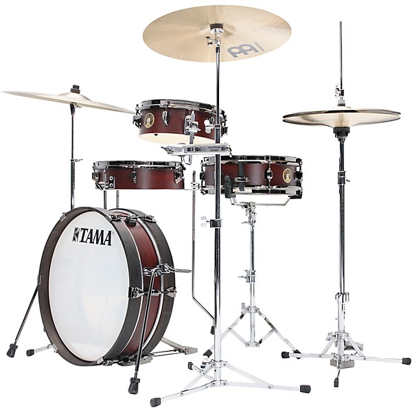 TAMA Club-JAM Pancake 4-Piece Shell Pack With 18" Bass Drum Burgundy Walnut Wrap