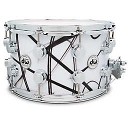 DW Collector's SSC Maple Finish Ply Snare Drum 14 x 8 in. White Glass Contrail