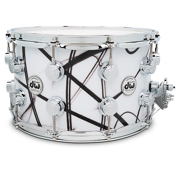 DW Collector's SSC Maple Finish Ply Snare Drum 14 x 8 in. White Glass Contrail