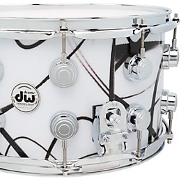 DW Collector's SSC Maple Finish Ply Snare Drum 14 x 8 in. White Glass Contrail