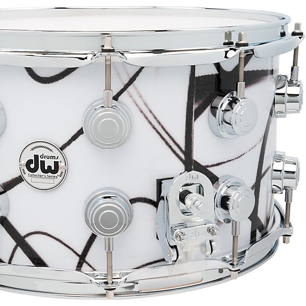 DW Collector's SSC Maple Finish Ply Snare Drum 14 x 8 in. White Glass Contrail