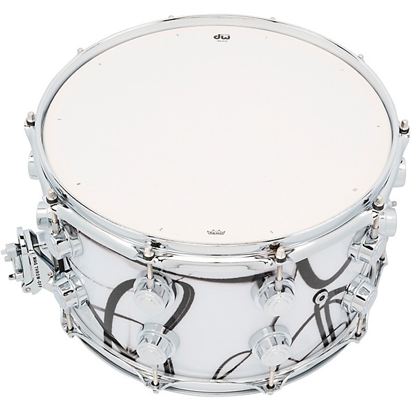 DW Collector's SSC Maple Finish Ply Snare Drum 14 x 8 in. White Glass Contrail