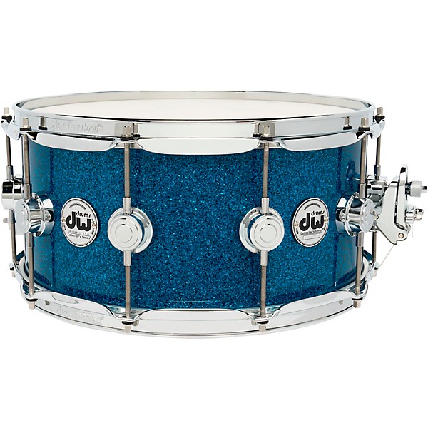 DW Collector's SSC Maple Finish Ply Snare Drum 14 x 6.5 in. Blue Glass