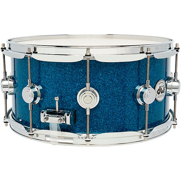 DW Collector's SSC Maple Finish Ply Snare Drum 14 x 6.5 in. Blue Glass