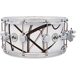 DW Collector's SSC Maple Finish Ply Snare Drum 14 x 6.5 in. White Glass Contrail Finish Ply