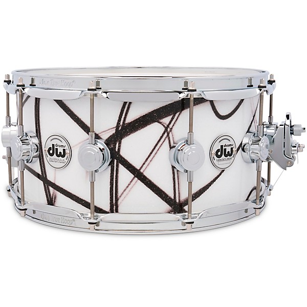 DW Collector's SSC Maple Finish Ply Snare Drum 14 x 6.5 in. White Glass Contrail Finish Ply