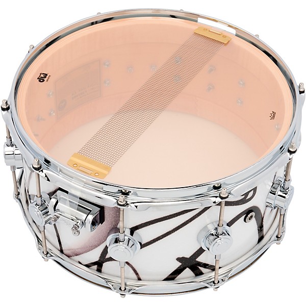 DW Collector's SSC Maple Finish Ply Snare Drum 14 x 6.5 in. White Glass Contrail Finish Ply