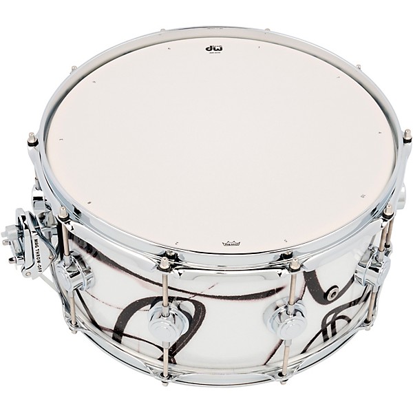 DW Collector's SSC Maple Finish Ply Snare Drum 14 x 6.5 in. White Glass Contrail Finish Ply