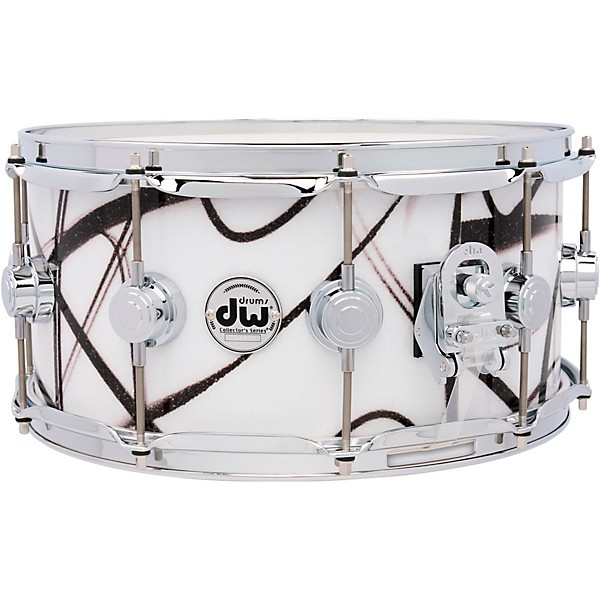 DW Collector's SSC Maple Finish Ply Snare Drum 14 x 6.5 in. White Glass Contrail Finish Ply