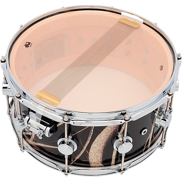 DW Collector's SSC Maple Finish Ply Snare Drum 14 x 6.5 in. Smoke Glass Contrail Finish Ply