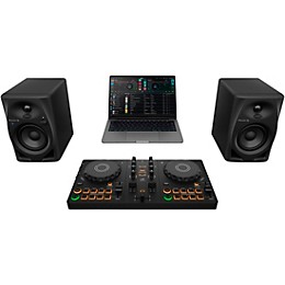 AlphaTheta DDJ-FLX2 Entry Level DJ Controller with DM-40D Studio Monitors