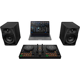 AlphaTheta DDJ-FLX2 Entry Level DJ Controller with DM-40D Studio Monitors