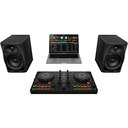 AlphaTheta DDJ-FLX2 Entry Level DJ Controller with DM-40D Studio Monitors
