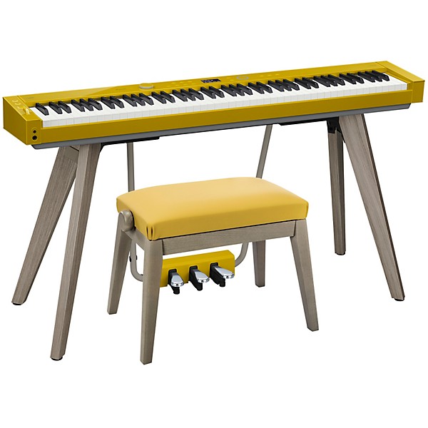 Casio BG-50BK Adjustable Piano Bench for Privia PX-S7000 Mustard