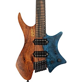 strandberg Boden J Artisan 7 Eby Koa Electric Guitar Natural Blue Resin