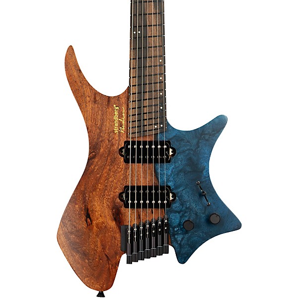 strandberg Boden J Artisan 7 Eby Koa Electric Guitar Natural Blue Resin