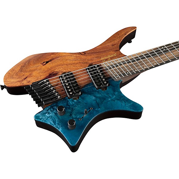 strandberg Boden J Artisan 7 Eby Koa Electric Guitar Natural Blue Resin