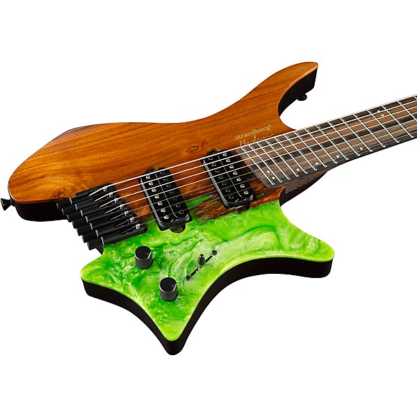 strandberg Boden J Artisan 7 Eby Koa Electric Guitar Natural Green Resin