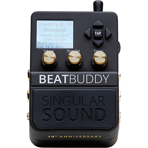 Singular Sound BeatBuddy 10th Anniversary Limited Edition Footpedal Drum Machine Black