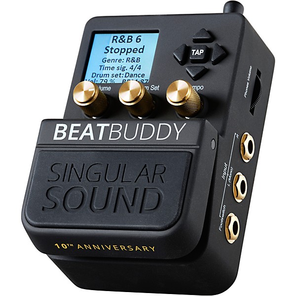 Singular Sound BeatBuddy 10th Anniversary Limited Edition Footpedal Drum Machine Black