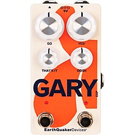 EarthQuaker Devices Gary Automatic Pulse Width Modulation Fuzz and Dynamic Natural Overdrive Effects Pedal Cream and Orange