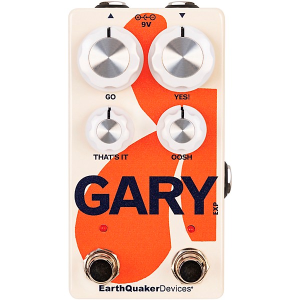 EarthQuaker Devices Gary Automatic Pulse Width Modulation Fuzz and Dynamic Natural Overdrive Effects Pedal Cream and Orange