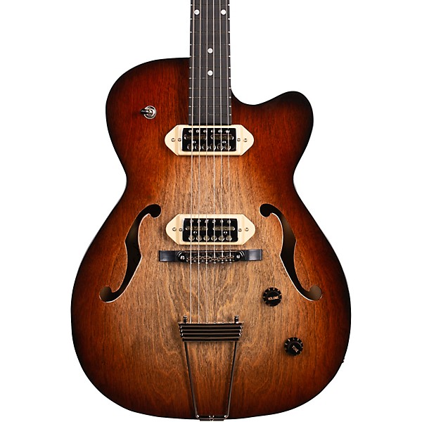 Godin 5th Avenue Thin Line Hollowbody Electric Guitar With Gold Foil Pickups Vintage Burst