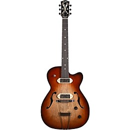 Godin 5th Avenue Thin Line Hollowbody Electric Guitar With Gold Foil Pickups Vintage Burst