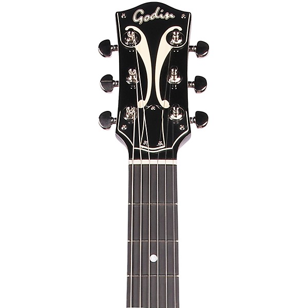 Godin 5th Avenue Thin Line Hollowbody Electric Guitar With Gold Foil Pickups Vintage Burst