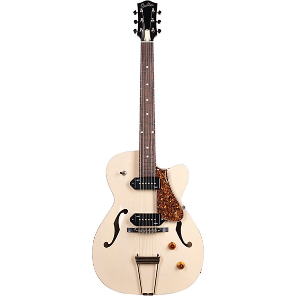 Godin 5th Avenue Thin Line Kingpin Hollowbody Electric Guitar With P90 Pickups Trans Cream
