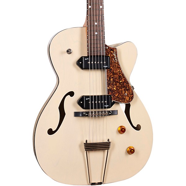 Godin 5th Avenue Thin Line Kingpin Hollowbody Electric Guitar With P90 Pickups Trans Cream