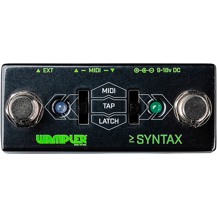 Wampler Syntax Dual Sided Midi Program and Tap-Tempo Pedal