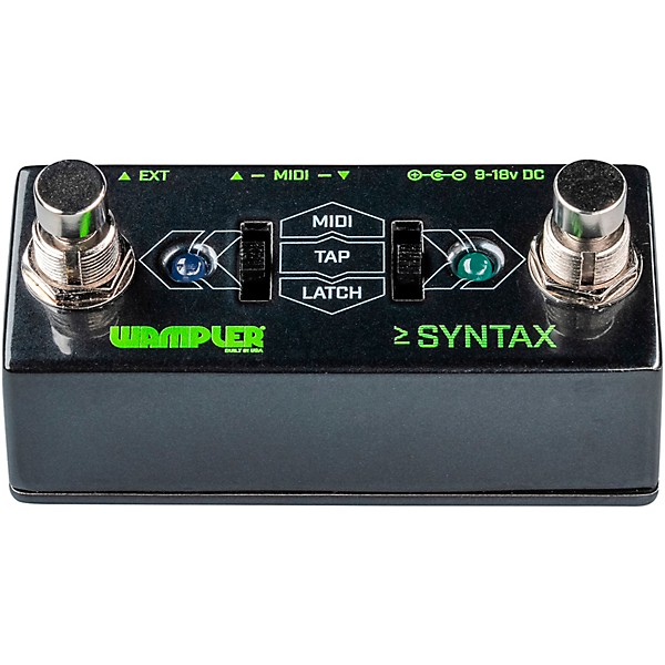 Wampler Syntax Dual Sided Midi Program and Tap-Tempo Pedal Black