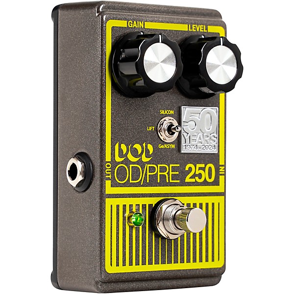 DOD 250 50th Anniversary Edition Overdrive Preamp Effects Pedal Gray/Yellow