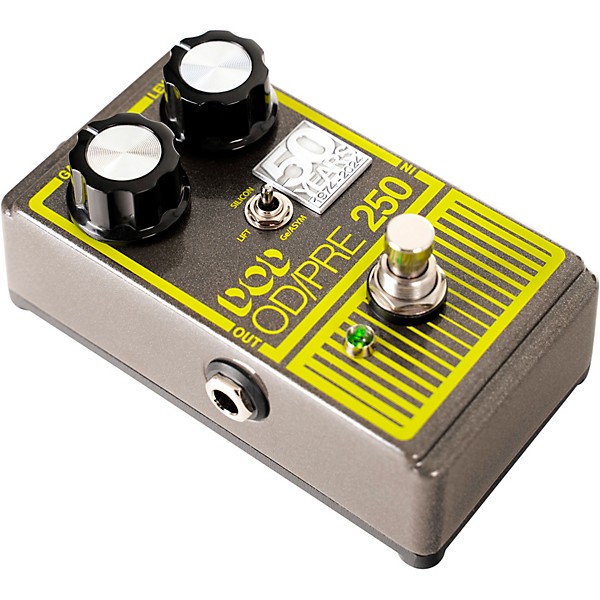 DOD 250 50th Anniversary Edition Overdrive Preamp Effects Pedal Gray/Yellow