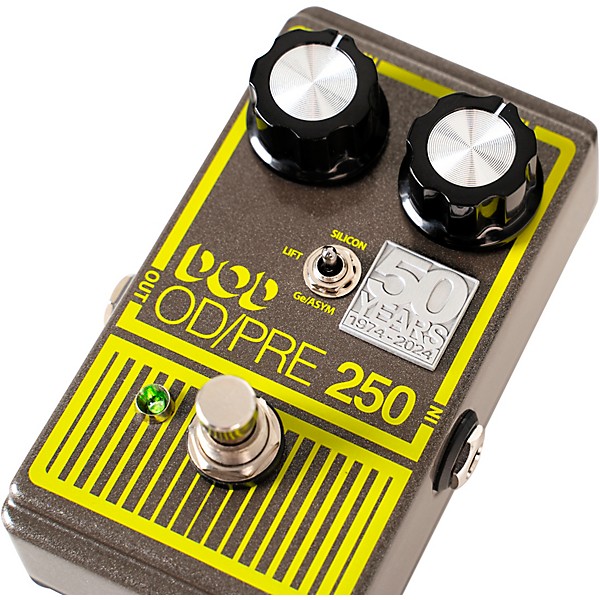 DOD 250 50th Anniversary Edition Overdrive Preamp Effects Pedal Gray/Yellow