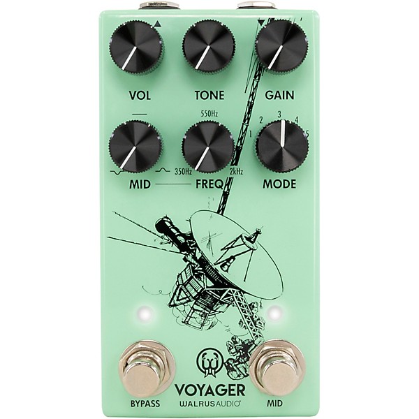 Walrus Audio Voyager Pre-Amp/Overdrive MKII Effects Pedal Seafoam